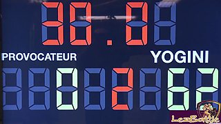 Exciting heavy-breasted lesbian wrestlers scissoring