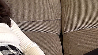 Cute Girl Masturbates & Rides While Watching TV