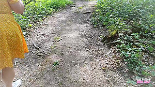 I Hope No One Saw Me Flashing My Big Tits in the Woods Homemade Ass Pussy Masturbation Mature Cheating Wife Stepmother BBW Wife