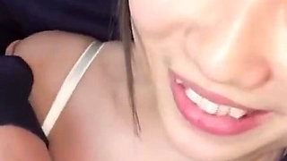Cute College Girlfriend Helps Him Get Hard - Watching Another Couple Leads to a 3p Creampie - Part1