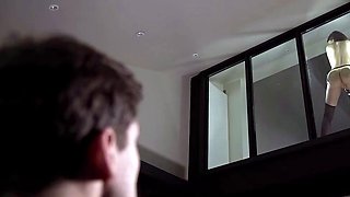 Voyeur watches ultra-cute teenager legitimate brunette and