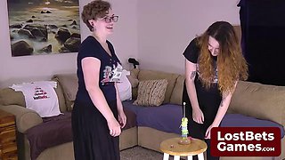 Roxy and Gracies Horny Striptease Reacharound Tease