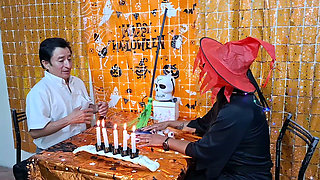 Fucking a Beautiful Busty and Big-assed Witch on Halloween