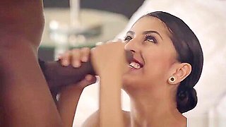 black groom and white bride fuck like crazy in their bedhd
