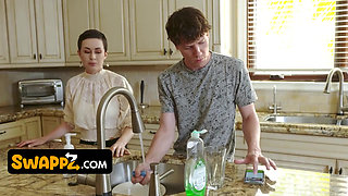 Busty Stepmoms Kenzie Taylor and Olive Glass Arrange a Naughty Son Swap