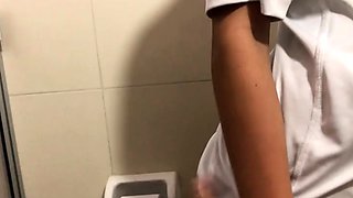 Horny Stepsister Discovers Me Masturbating in the Bathroom