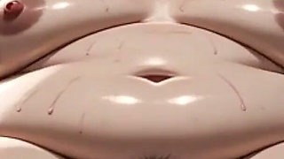 Horny Obese BBW Masturbates Her Hairy Wet Pussy Alone in Bed - Big Belly Solo Play