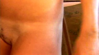 Blondie with amazing figure slides on a hard boner until she gets a cream pie