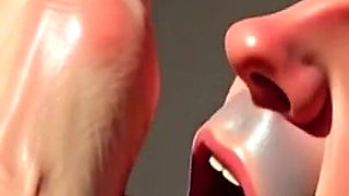 Submissive Foot Slave Licking Big Feet