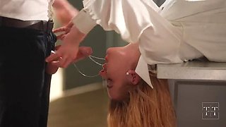 Blonde Teen JaneteSharon Surprise Cum in Mouth Blowjob Before Work - 4K HD Tim Team