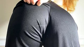 Blonde solo jerking off