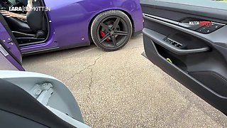 HHeimliches PARKPLATZ TREFFEN Leggings Fick Mit XXL FACIAL Mit Lara-Cumkitten - Big ass