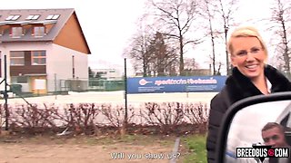 Blonde French Milf Wrecked in Van