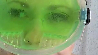 Slime Blowjob Fantasy in Dive Mask