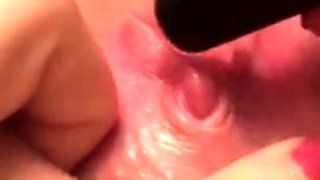 Vibrator Straight On Exposed Clit