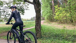 The hottest bike ride ever! Pissed on and fucked hard in the ass...! Daynia