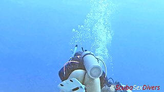 We take her bikini bottom off for some fun at the bottom of the sea!
