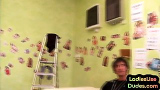 Real european femdom trick guy for peg