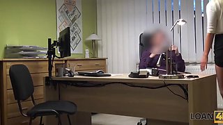 Office fuck with a blonde who is willing to do anything at all