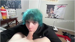Emo Girl Uses Throat And Huge Tits To Milk Big Dick And Gets Facial