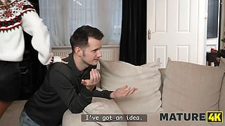 Mature4k. hot milf seduces her teenage neighbor with her fleshy vulva