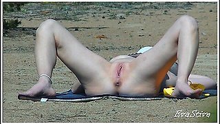 Mom Undresses On The Beach Thinking That No One Sees Her