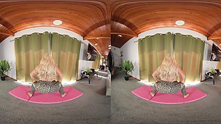 Mature blonde delivers sensual striptease with big ass passion
