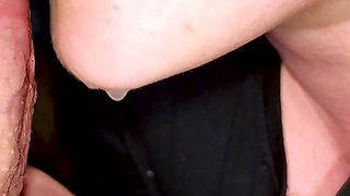 MILF Lady Licking Dick, Oral Creampie, Milking Sperm Big Dick