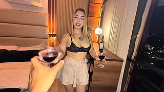 Rendezvous with boss ends with a cumshot in mouth for blond secretary with natural tits