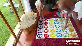 Brunette Teen Amelia Loses Twister Game and Gets Banged by Lucas - Blowjob & Sexy Stripping