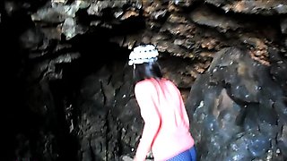 Amateur Asian teen masturbates outdoors