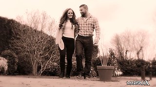 MARISKAX Adorable redhead Ella Hughes rides her man