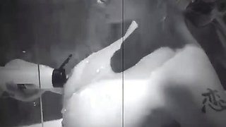 Blonde solo jerking off