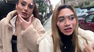 Public Nudity Cum Stroll with Her Man