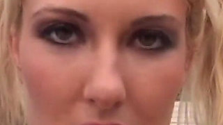 Beautiful Amateur Blonde Girl with Perfect Tits Enjoys with Fingers in Pussy