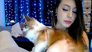 Brunette Solo Webcam Masturbation