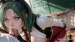 Huge-titted school stunner takes over a classroom turning a elementary examine moment into sizzling hump (AI)
