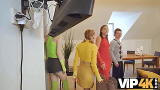 Vip4k. trio hoes decided to neglect engaged fellow and have fun together