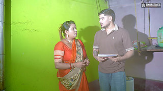 Indian Emi Agent Fucked Stepmother and Step Daughter Together Outside the House in Exchange for Emi