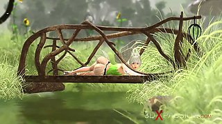Hot xxx! crazy beautiful pixie and gnome in the village