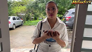 Brunette MeGanSxx Teaches Preaching Lover Riding Her Dick