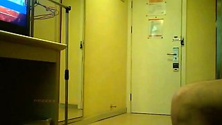 Hot brunette amateur MILF rides hubbys cock