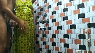Indian Housewife and Her Brother in Law Doing Fun in Bathroom