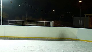 Vip4k. Funky Town got caught at a public skating rink and got banged