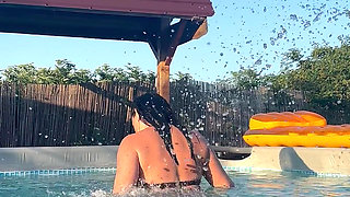 Sexy Pool Tease in a Tiny Bikini