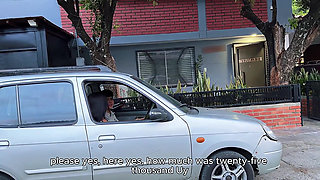 My Beautiful Colombian Friend Forgot Her Wallet and Compensated the Taxi with Her Body, Ended with a Deep Creampie Inside