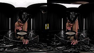 Young beauty explores intense vr uniform passion