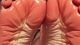 Submissive Guy Devoted to Sweaty Feet of Huge BBW