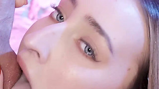 Lula Stochh Gives a Blowjob with a Handjob Included with Xander's Cock