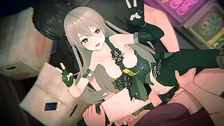 [girls' Frontline 2 Exilium] - Lainie Systematic Breach Bound T-doll & POV Sandwich DP Handjob (4k/60fps)